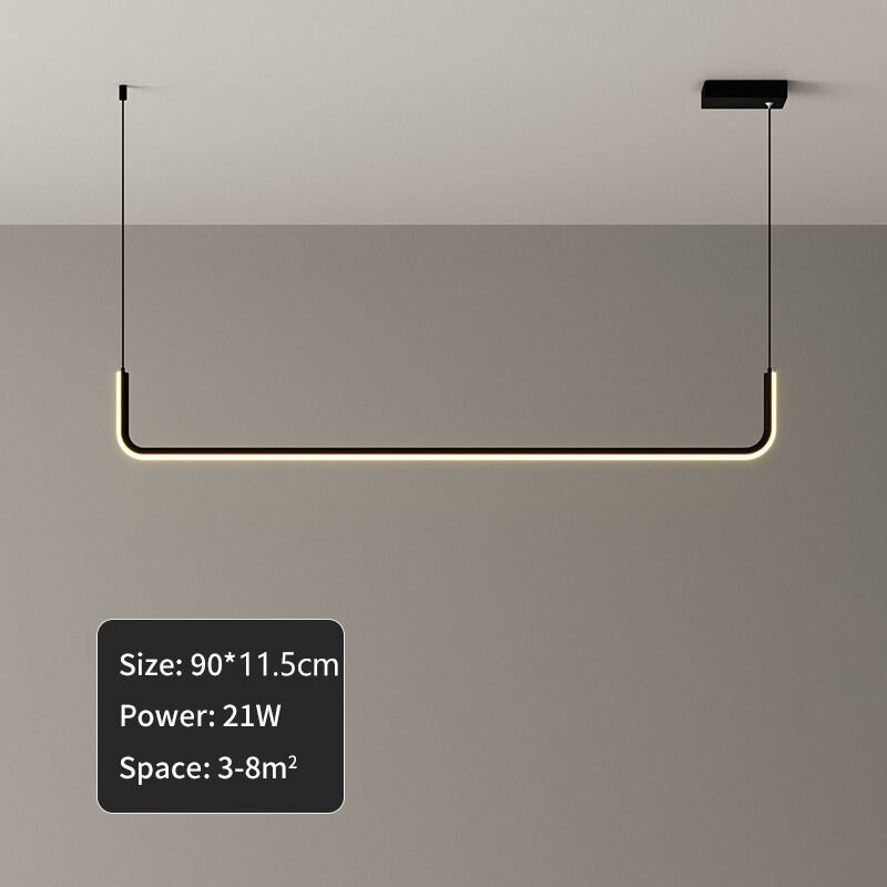 Nordic Minimalist Long LED Pendant Light
